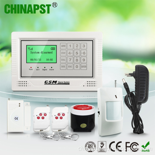 Touch Keypad 10 Wireless & 4 Wired Zones LCD GSM Alarm (PST-GA104TCQ)
